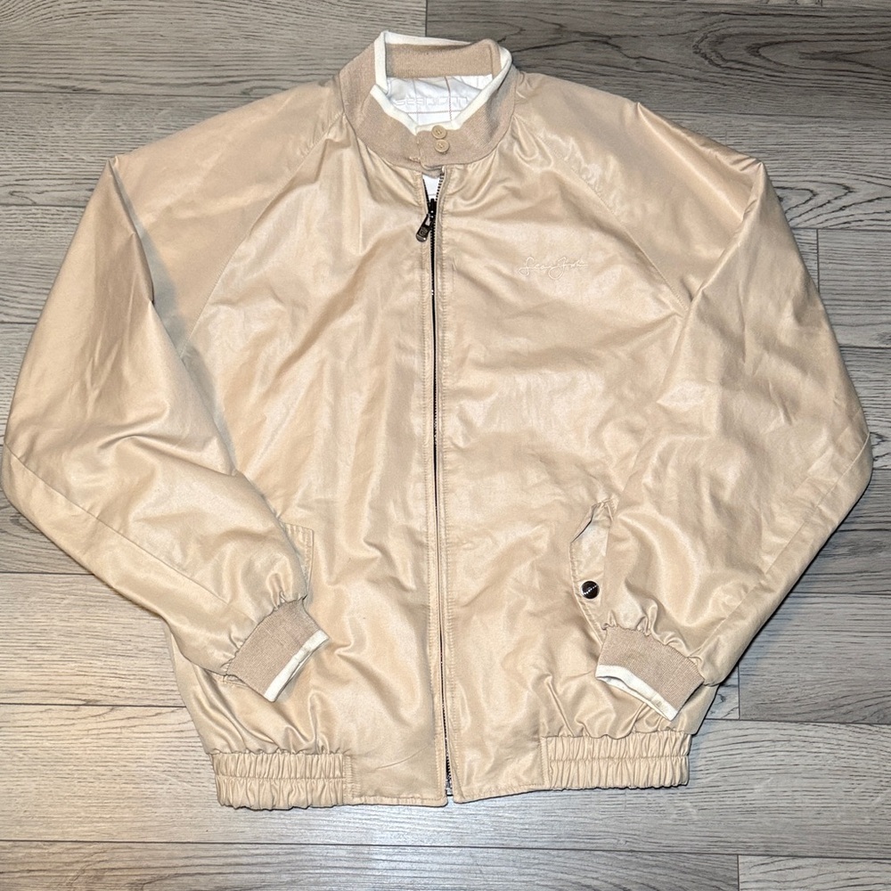 Sean John Men's Beige Bomber Jacket Large